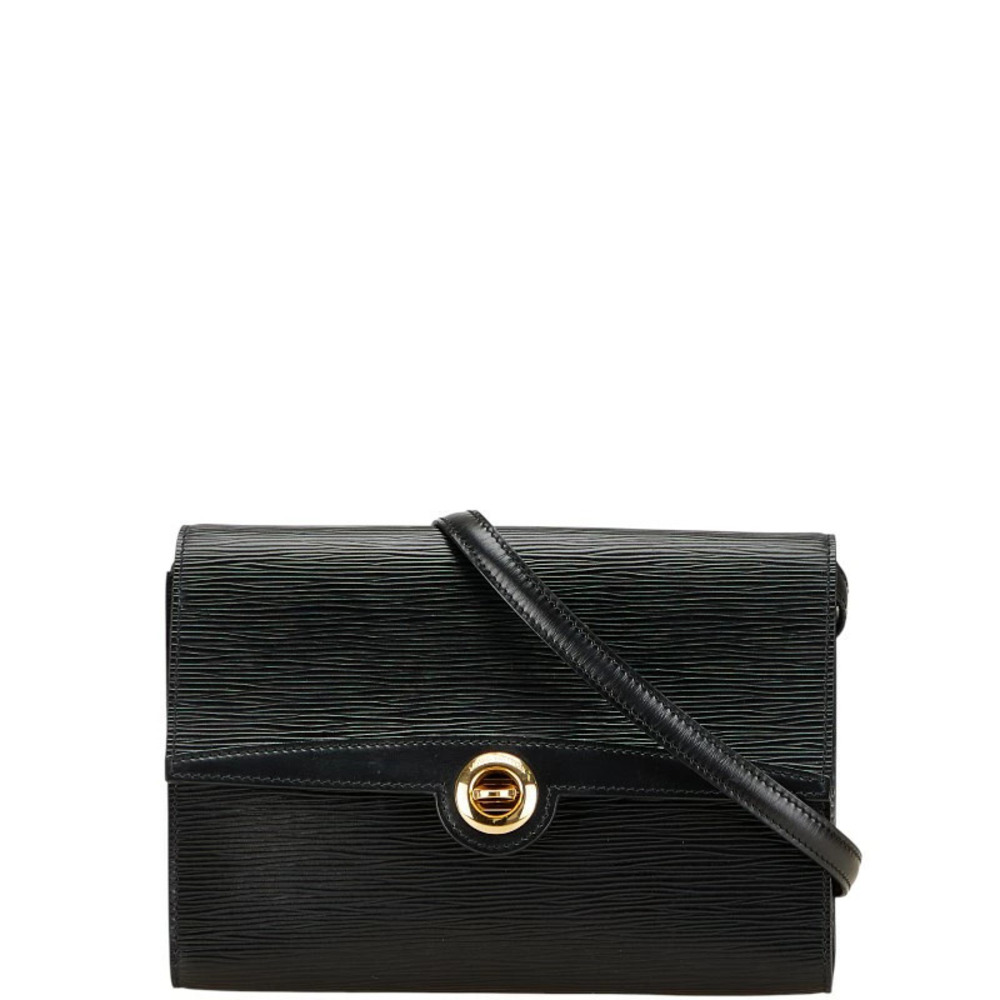 Louis Vuitton Epi Arche Crossbody Shoulder Bag Noir Black Leather